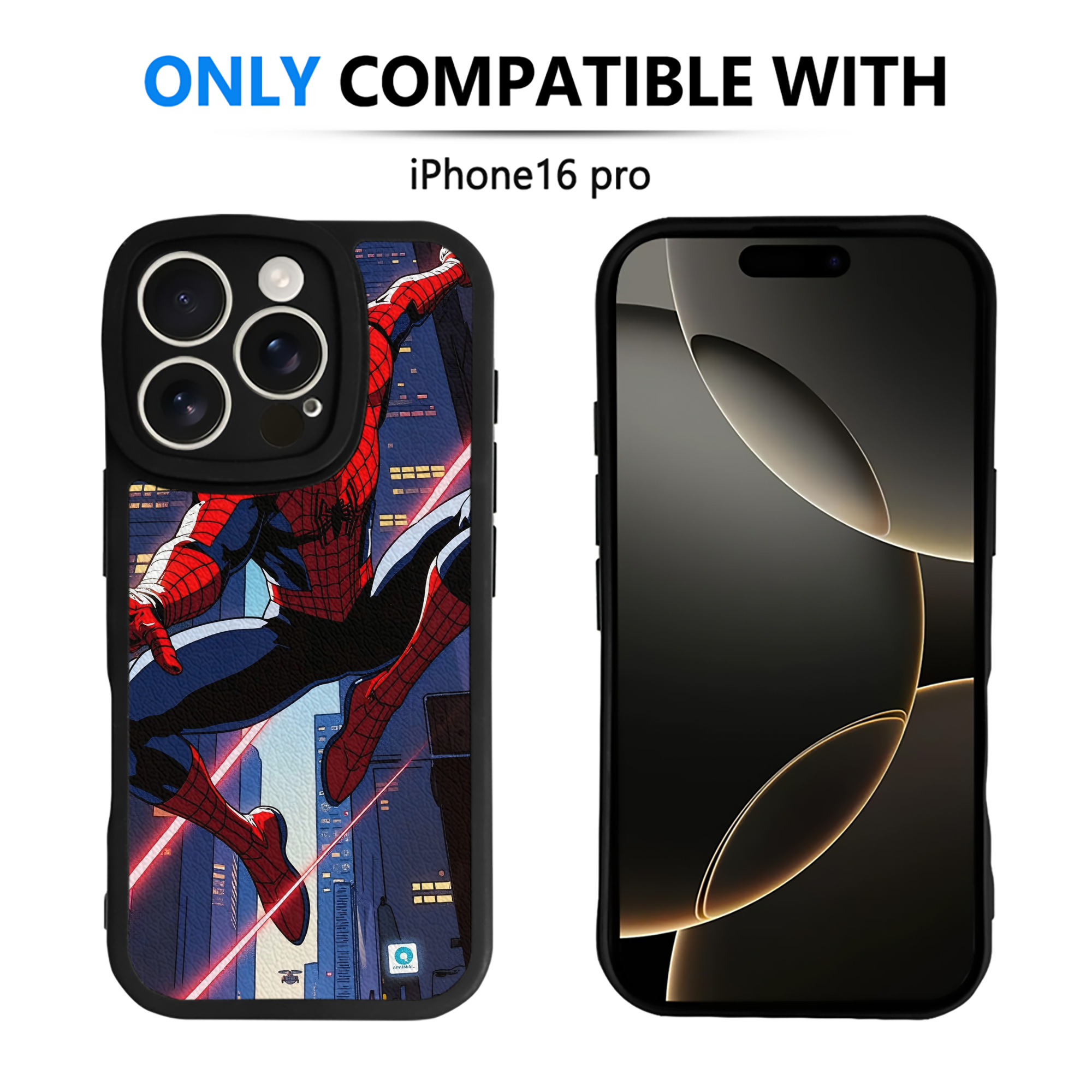 Spider Man スパイダーマン 【iPhone 16シリーズ対応】シリコンスマホケース（レザー調） 材質：シリコン